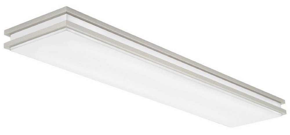 Lithonia Lighting-FMFL 30840 SATL BN-Saturn - 47.66 Inch 35W LED Linear Flush Mount   Brushed Nickel Finish with Frosted White Acrylic Glass